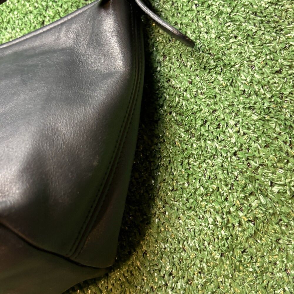 COACH Vintage Zip MacDougal Mini Bucket Sm Black/Navy Leather Crossbody Bag USA - Picture 10 of 11